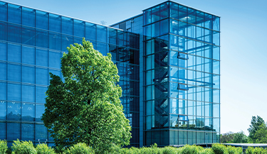 Specialty window film provides sun protection for commercial building 