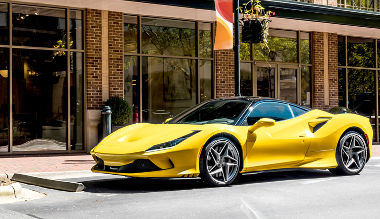 Yellow corvette with window tint 